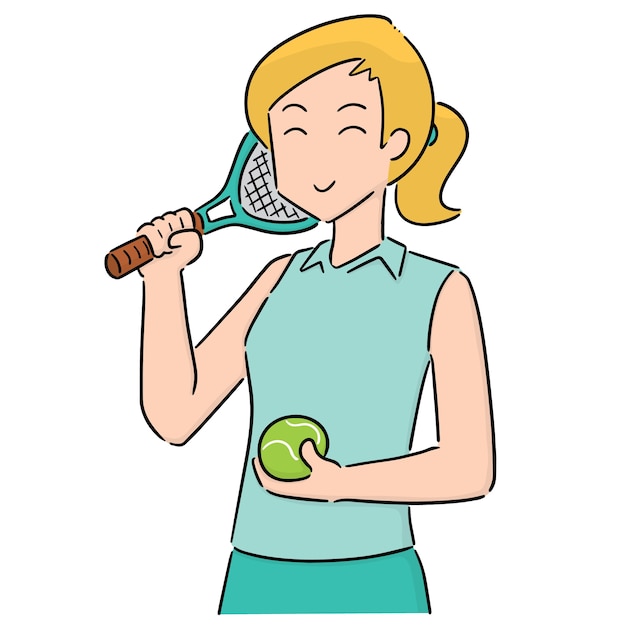 vector of tennis player