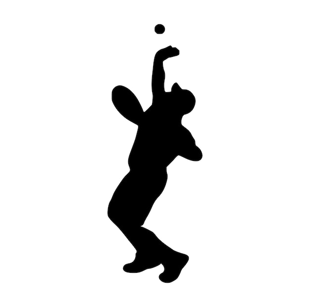 Vector vector tennis silhouette