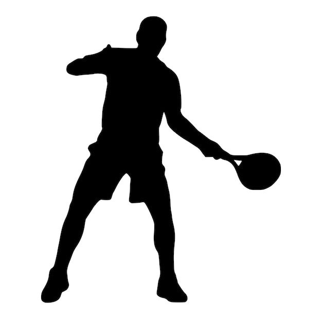 Vector vector tennis silhouette