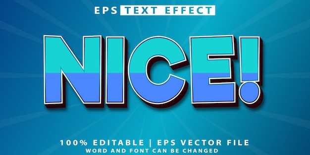 Vector text effect editable nice customizable font style