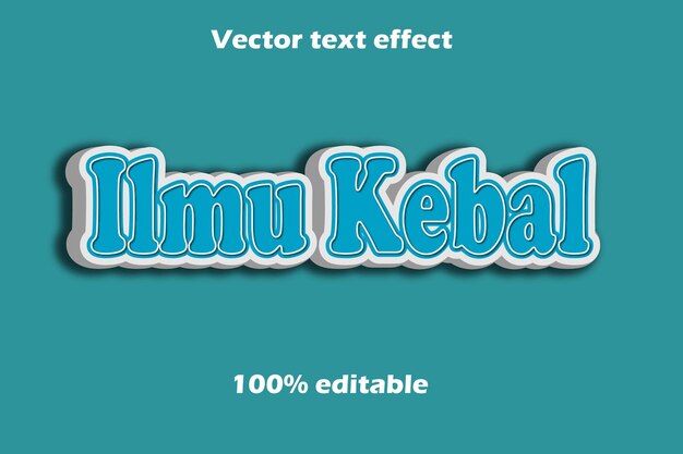 vector text effect editable