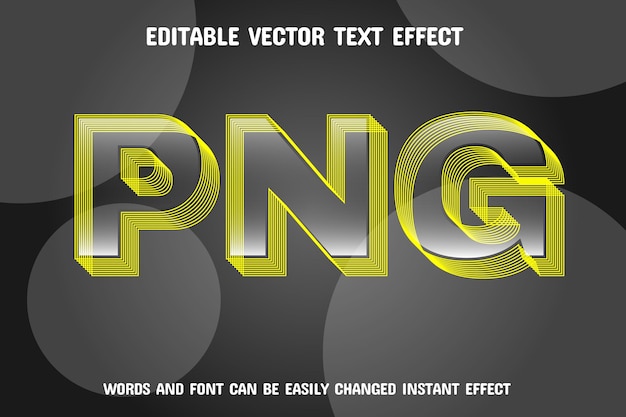 vector text effect editable