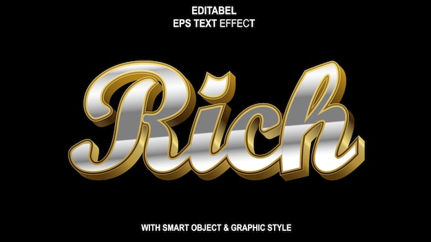 Vector Text Effect EPS Format Rich Text