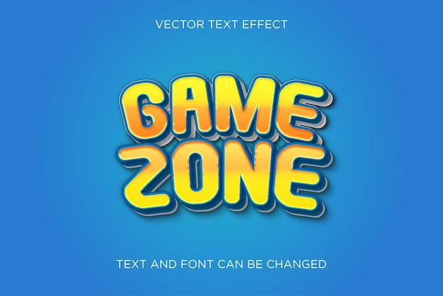 Vector text effect for game zone