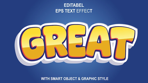 Vector Text Effect Great