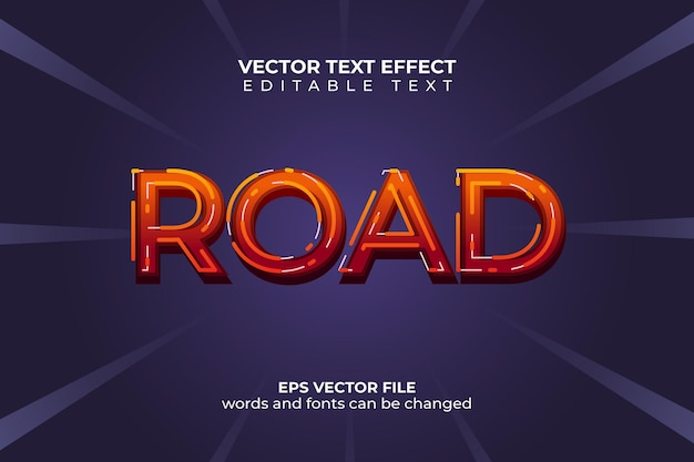 Vector text effect line effect that comes out eps file