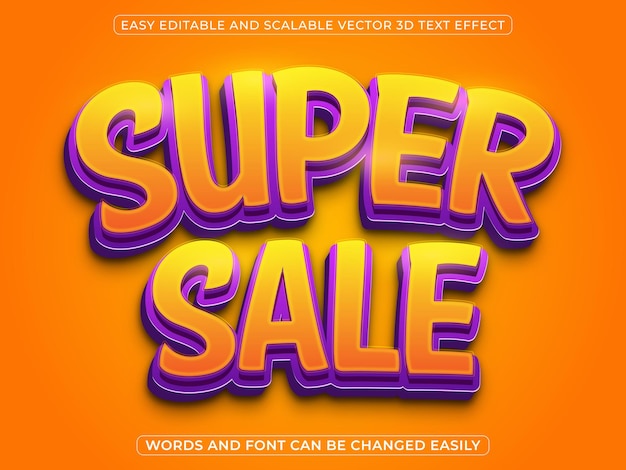 Vector text effect super sale