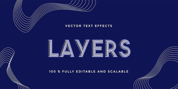 Vector Text Effect Typography Font Layer Topography Editable and Scalable