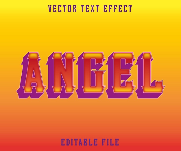 Vector vector text effect with gradient color