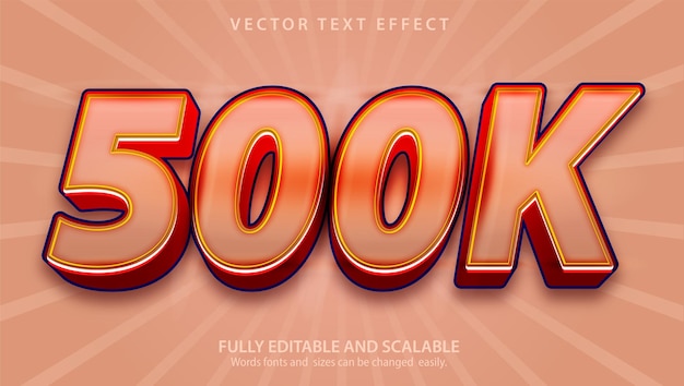 A vector text effect with a red background
