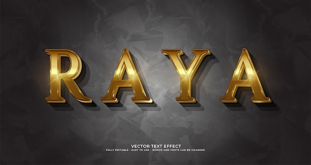 Vector text raya with 3d style effect