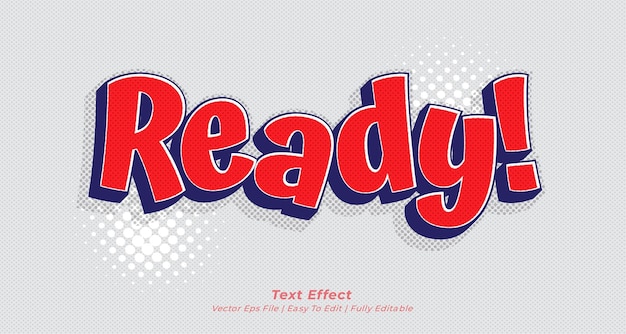 Vector text ready editable 3d text comic style