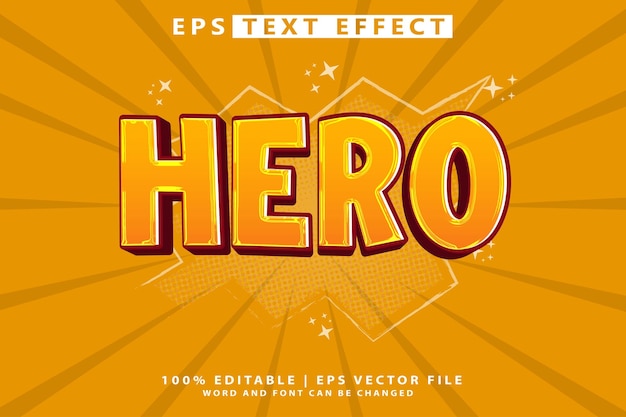 Vector text style effect with Hero