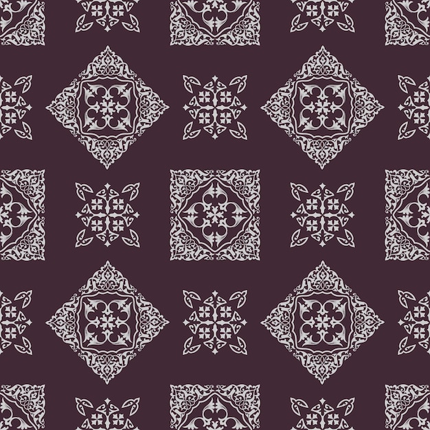 Vector textile wallpaper damask seamless pattern