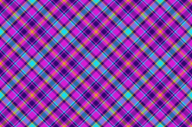 Vector texture background Pattern plaid textile Fabric check seamless tartan