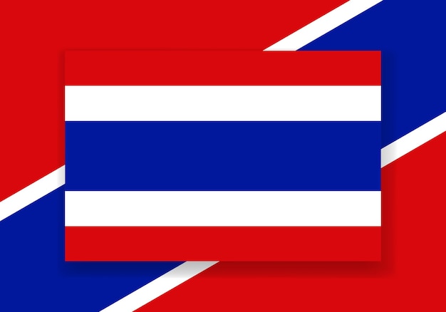 Vector thailand flag country flag design flat vector flag thailand flag vector