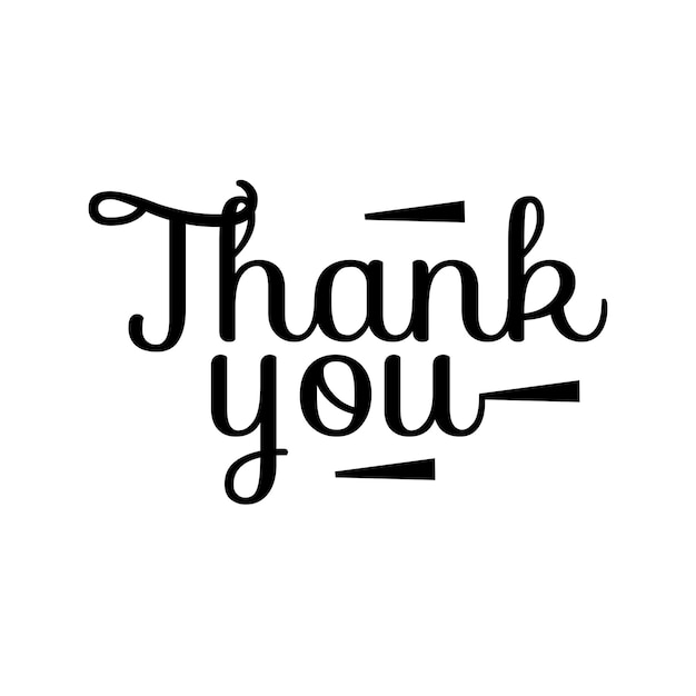 Vector thank you lettering