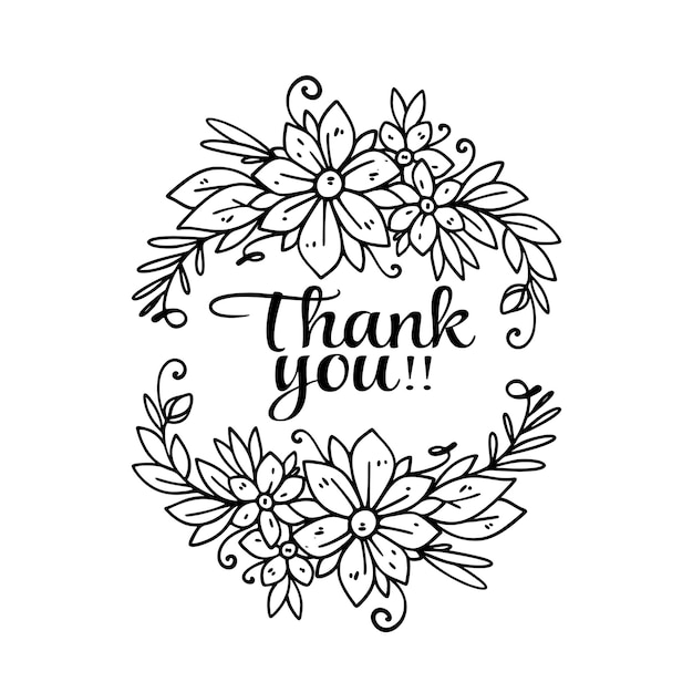 Vector thank you lettering