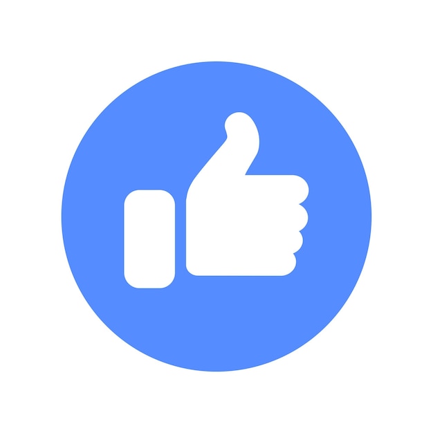 Vector thumbs up circles flat on white