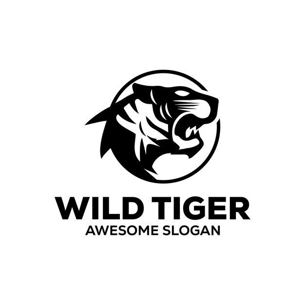 Vector vector tiger head mascot illustration logo design