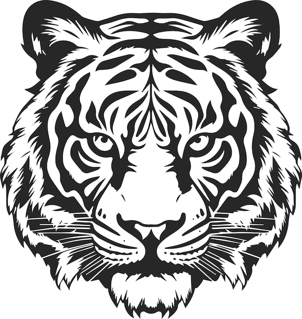 Логотип векторного тигра голова тигра