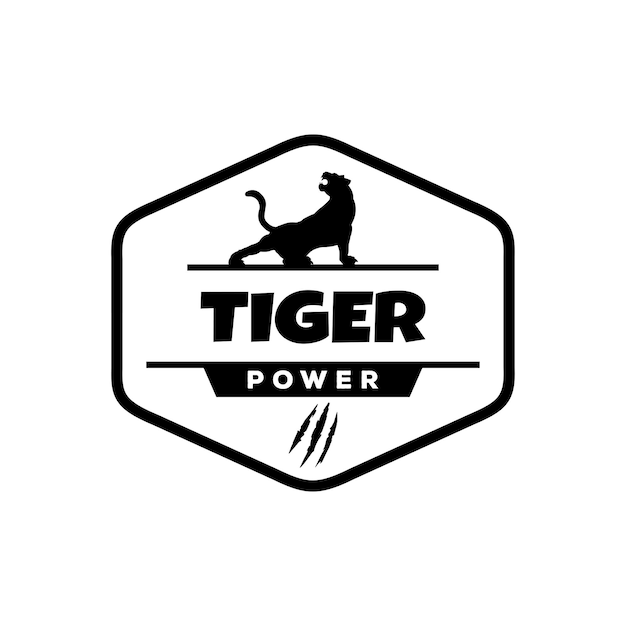 Vector tijger logo ontwerp