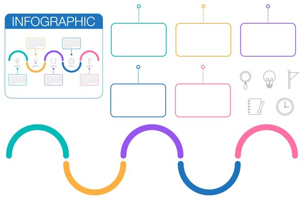 Vector vector timeline template modern style infographic stock vector