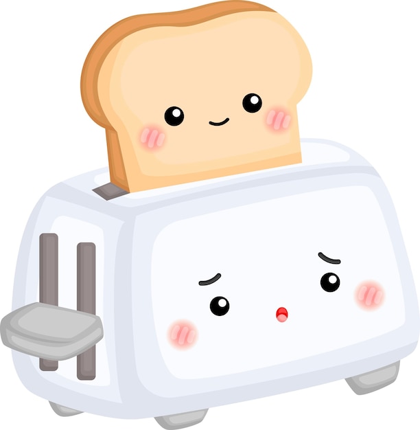 Vector a vector of a toaster and a toast