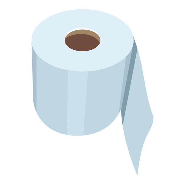 Vector Toilet Paper Icon on White Background