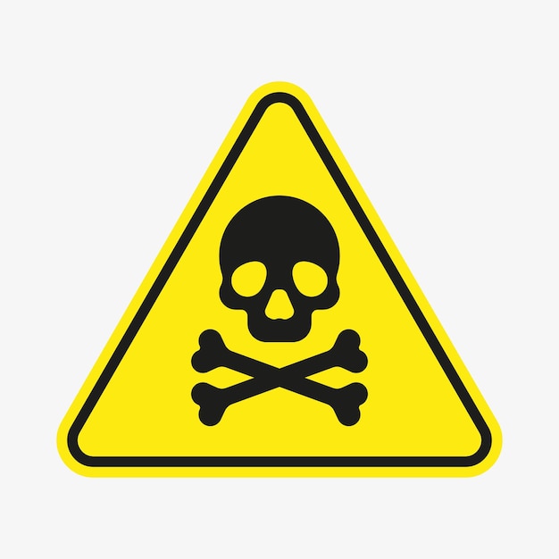 Vector toxic poison icon on white background.