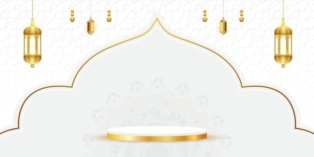 Vector traditional eid festival product sale banner design vector illustration