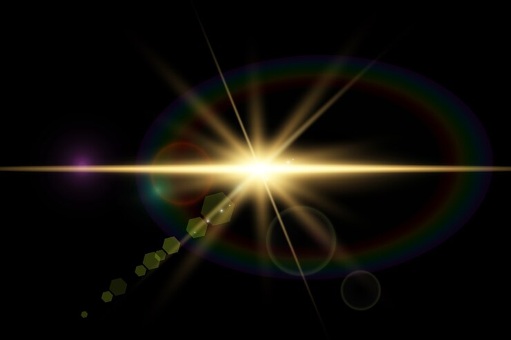 Vector transparant zonlicht speciaal lens flare lichteffect