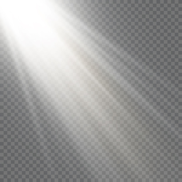 Vector transparant zonlicht speciaal lensflitslichteffect