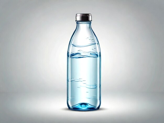 벡터 터: 분리된 투명한 물 병