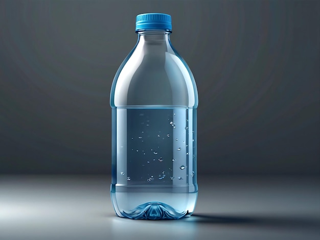 vector Transparent bottle of water isolated