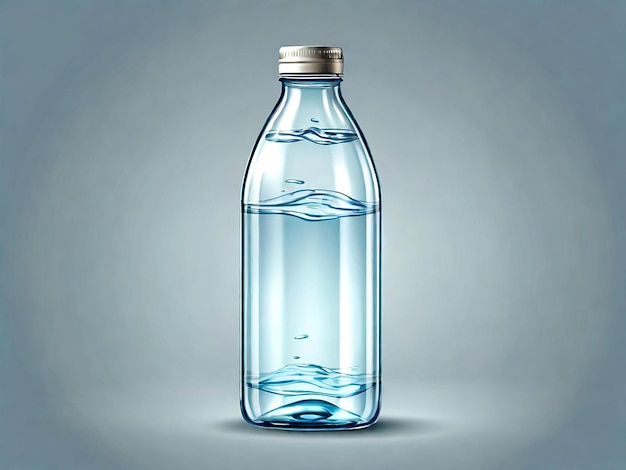 vector Transparent bottle of water isolated