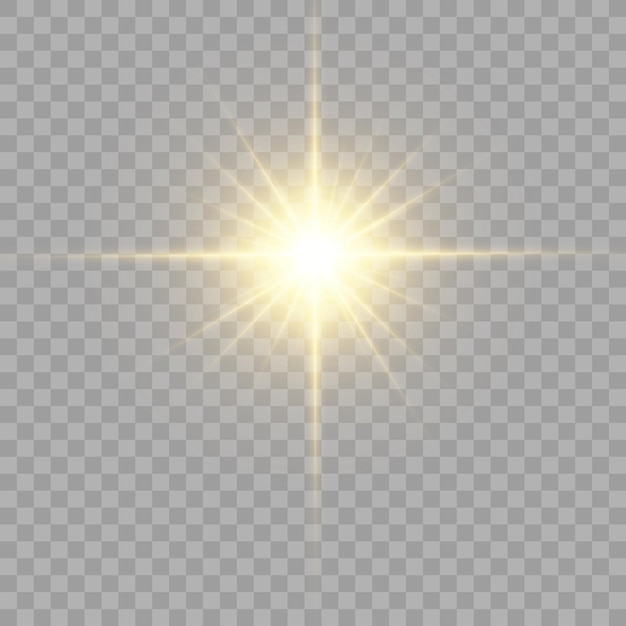 Vector transparent sunlight special lens flare light effect. Bright beautiful star. Light from the r