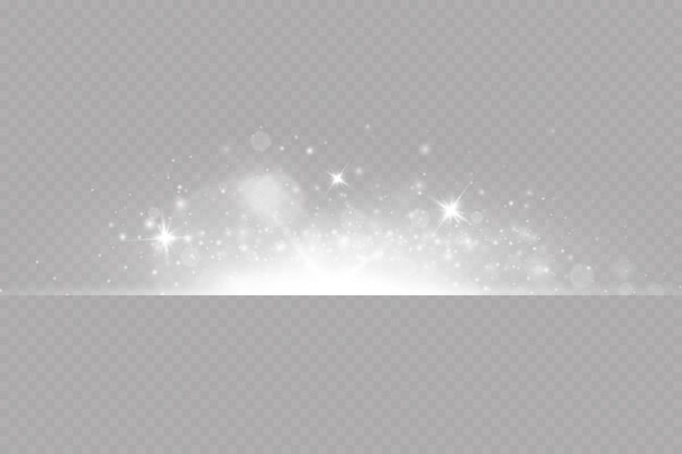 Vector transparent sunlight special lens flare light effect Stars hallow