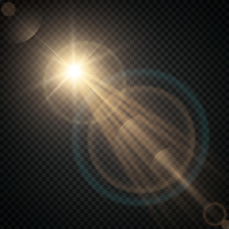 Vector vector transparent sunlight special lens flare light effect. sun flash with rays and spotlight. eps 10