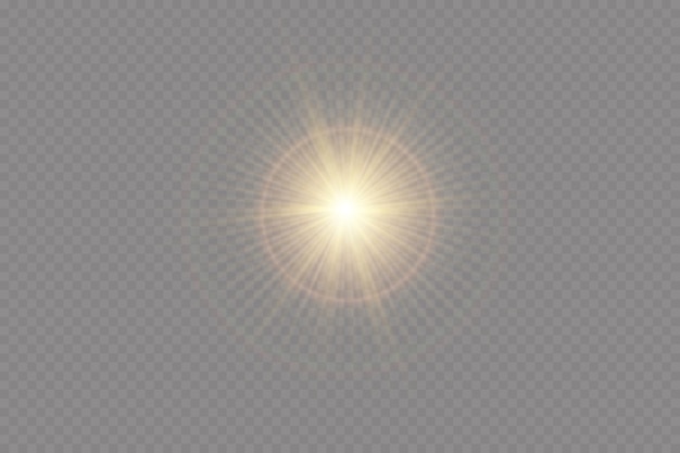 Vector transparent sunlight special lens flare light effect