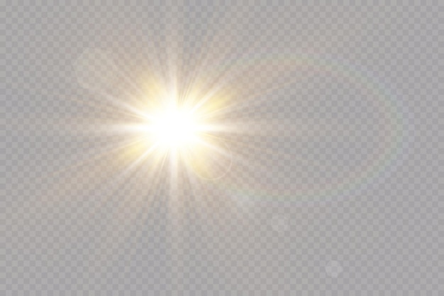 Vector transparent sunlight special lens flare light effect