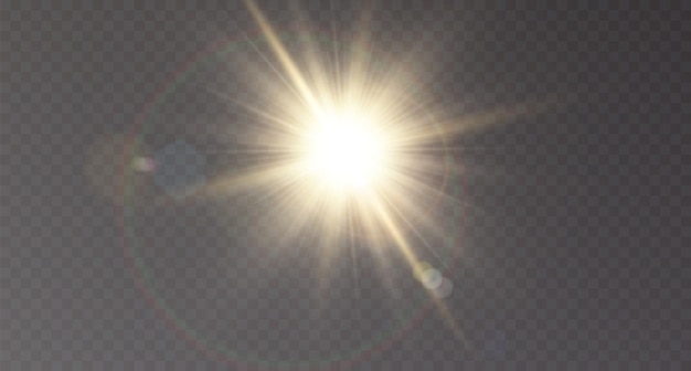 Vector transparent sunlight special lens flare light effect