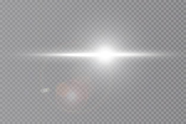 Effetto di luce chiarore speciale lente luce solare trasparente vettoriale