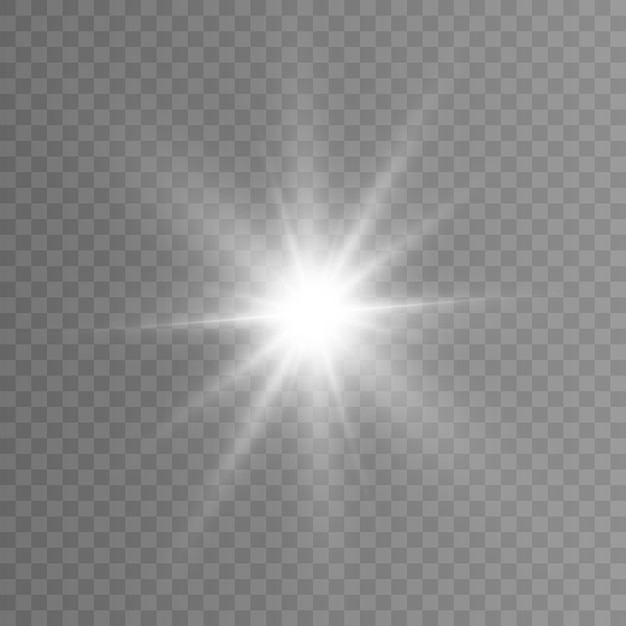 Vector transparent white light special lens flare light effect