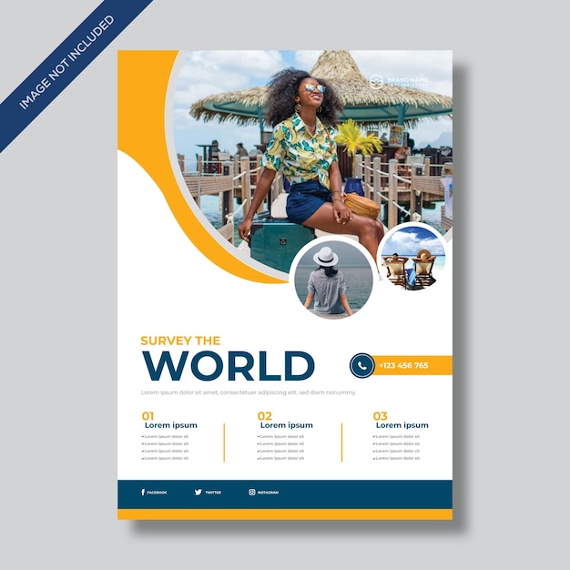 vector travel sale flyer  design template