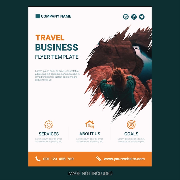 vector travel sale flyer template or travel poster concept