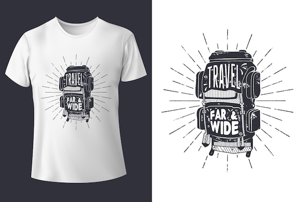 Vector Travel t shirt design template