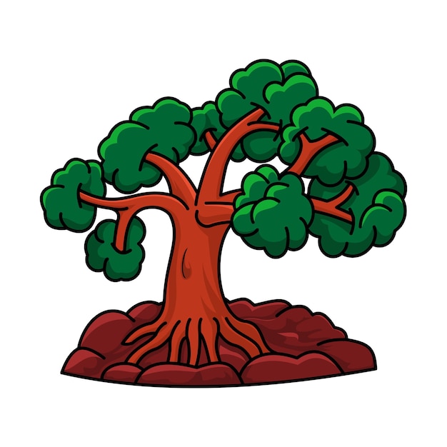 Vector tree element, suitable for illustration, collection, interior and t-shirt industry needs