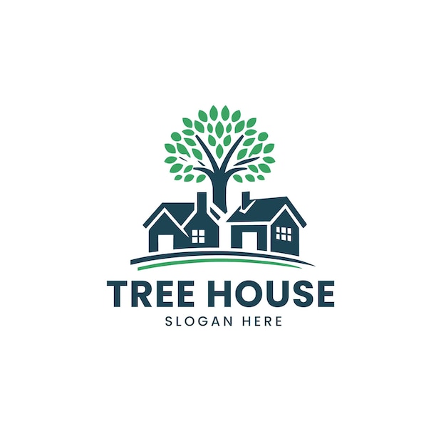 Vector tree house nature logo template design vector for your company