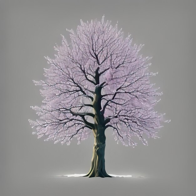 Vector vector trees collection in watercolor style